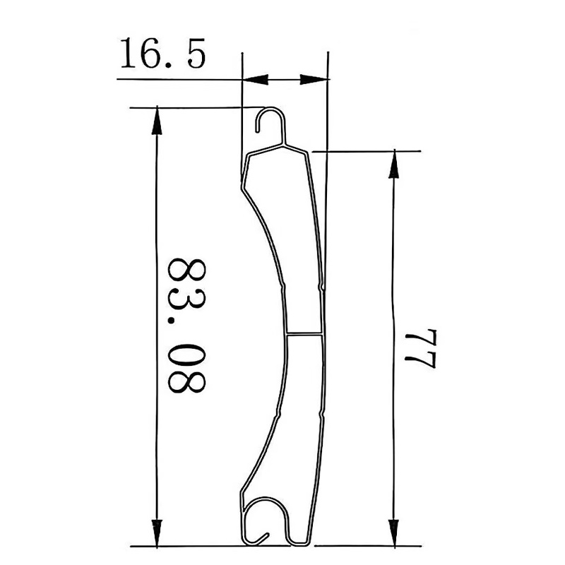 Type 77 Double-layer Hollow Curtain Slats - Single Rib