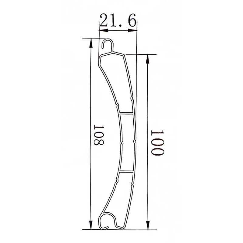Type 100 double-layer hollow aluminum-double-ribbed