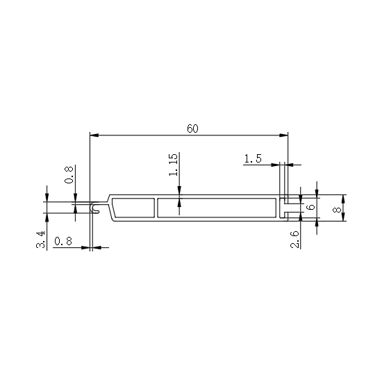 60mm aluminum alloy bottom beam