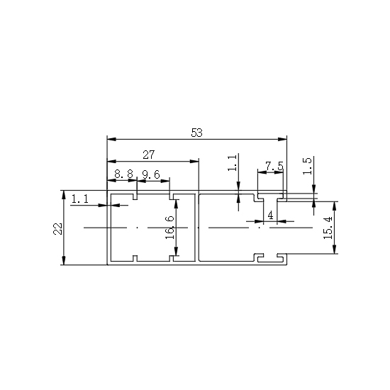 53mm aluminum alloy rail guide