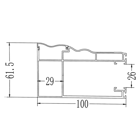 100mm aluminum alloy rail guide